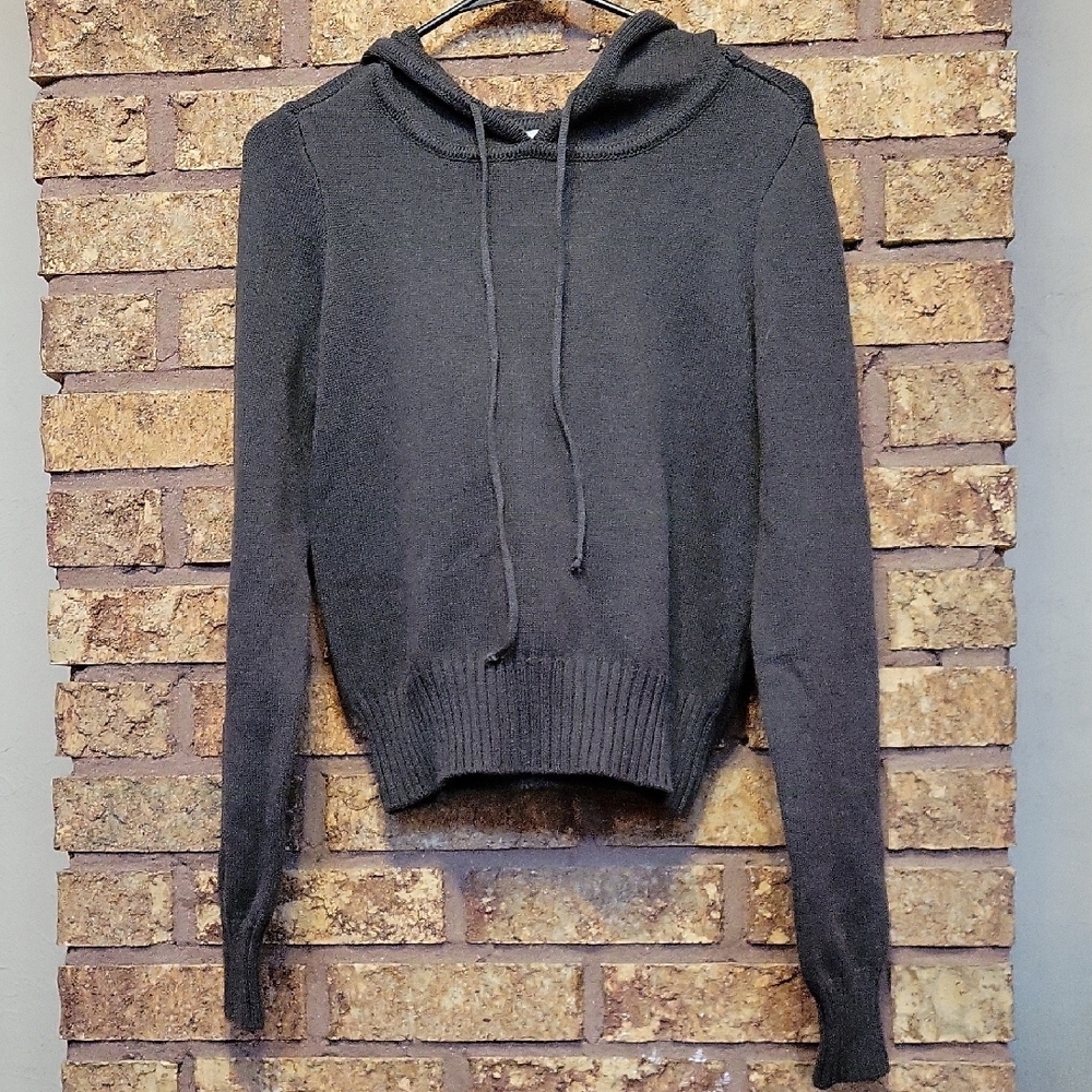 La Hearts Olive Green Hooded Crew Sweater Size Small New with Tags